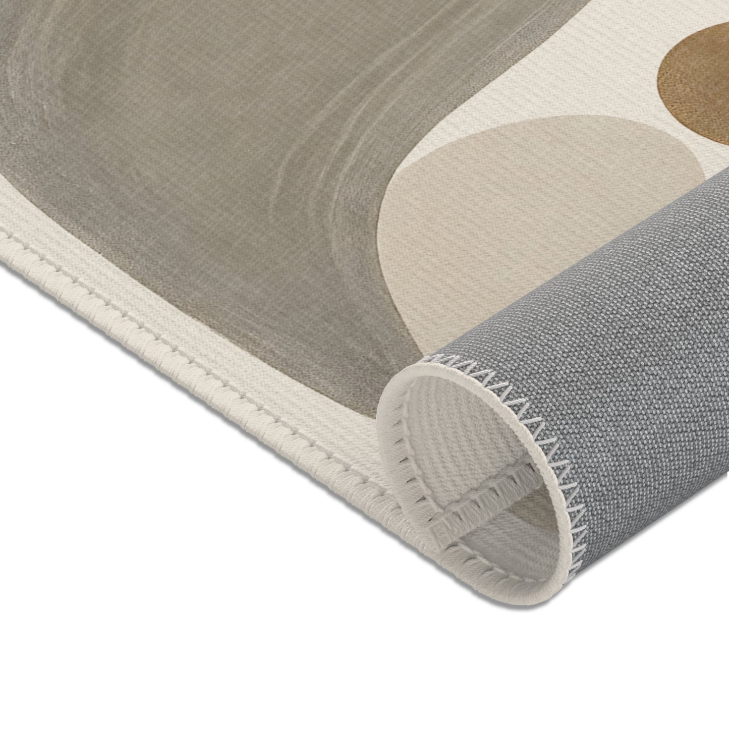 Japanese Zen Rug "En-no-wa" – Emotional Abstract Design for Living Room or Bedroom