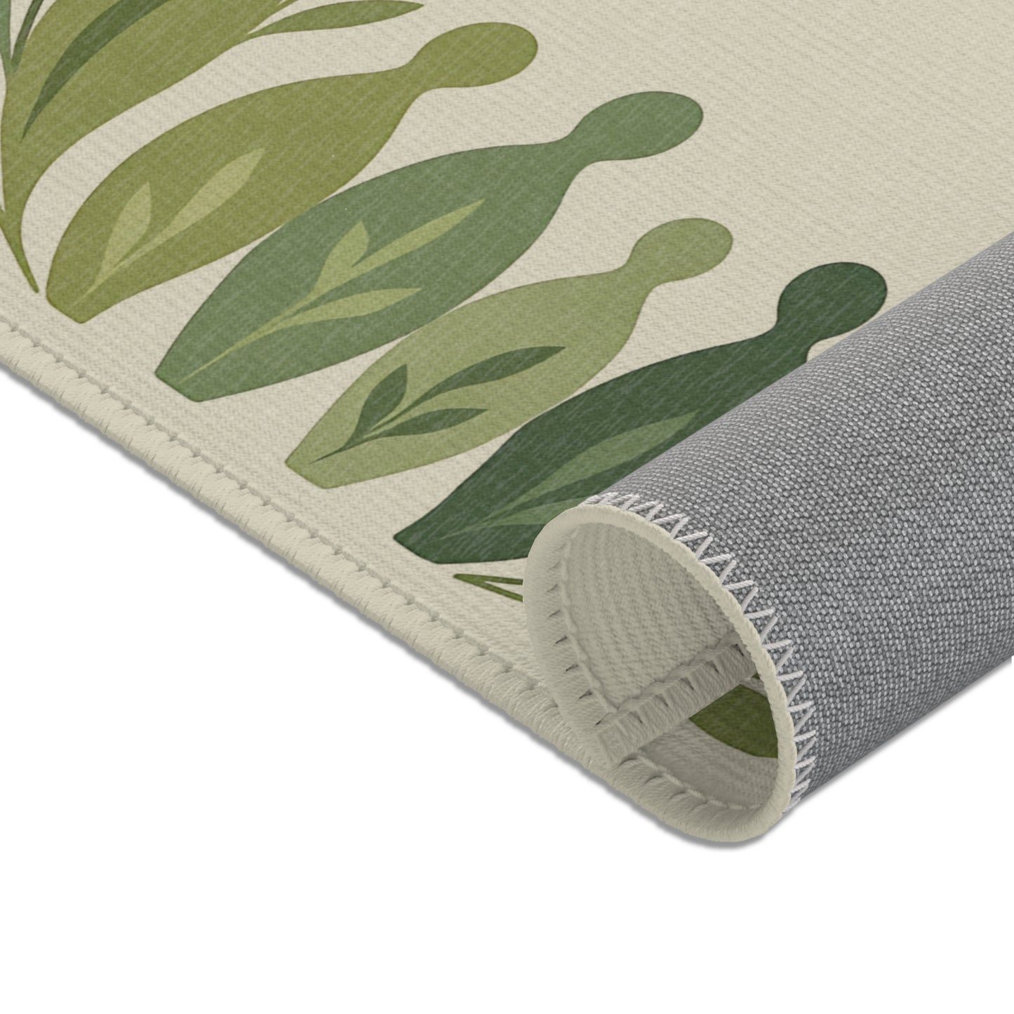 Botanical Rug “Roots in Harmony” – Emotional Abstract Design for Living Room or Bedroom