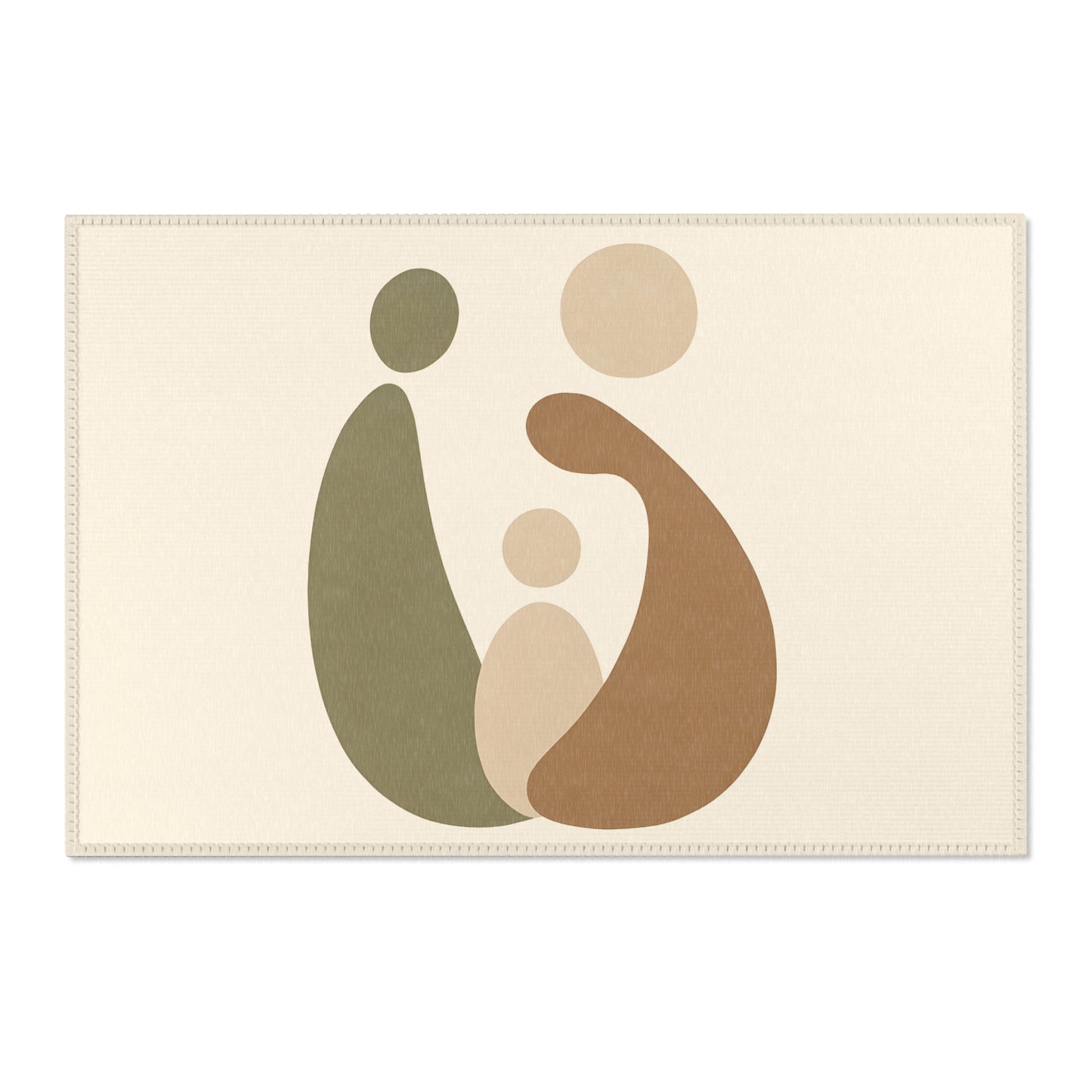 Japanese Zen Rug “Kizuna Zen” – Emotional Abstract Design for Living Room or Bedroom 