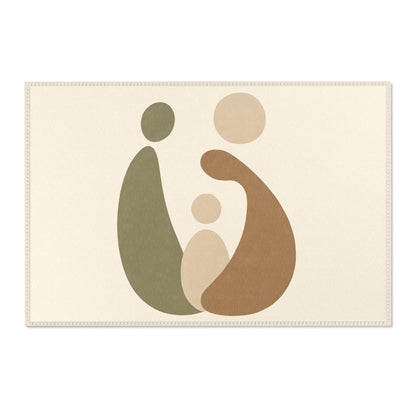 Japanese Zen Rug “Kizuna Zen” – Emotional Abstract Design for Living Room or Bedroom 
