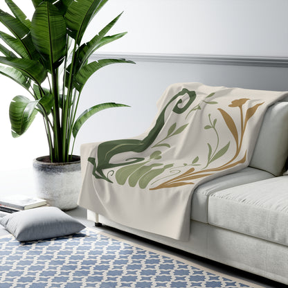 Plaid Sherpa Botanique – “Racines Unies” 🪴