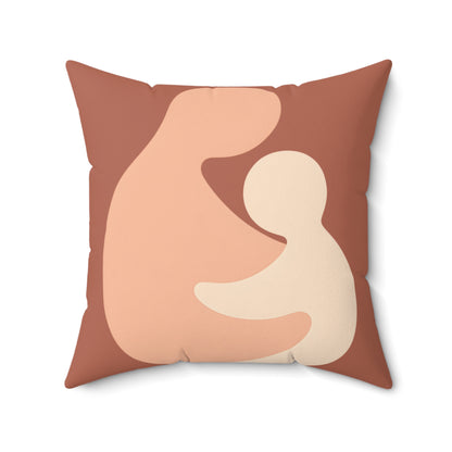 Coussin Émotionnel Minimaliste – “Étreinte Douce” 🤍