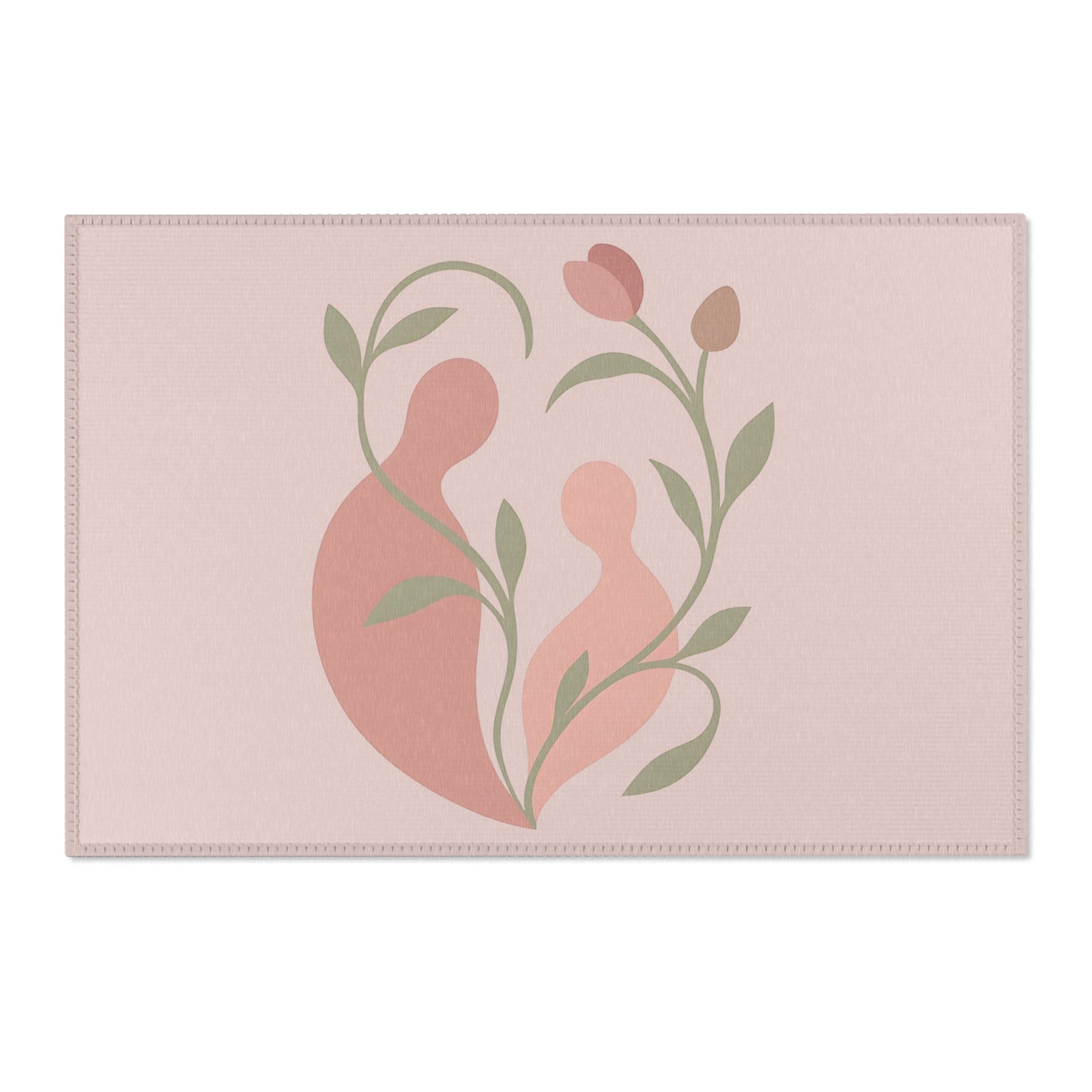 Botanical Rug “Bound Roots” – Emotional Abstract Design for Living Room or Bedroom 