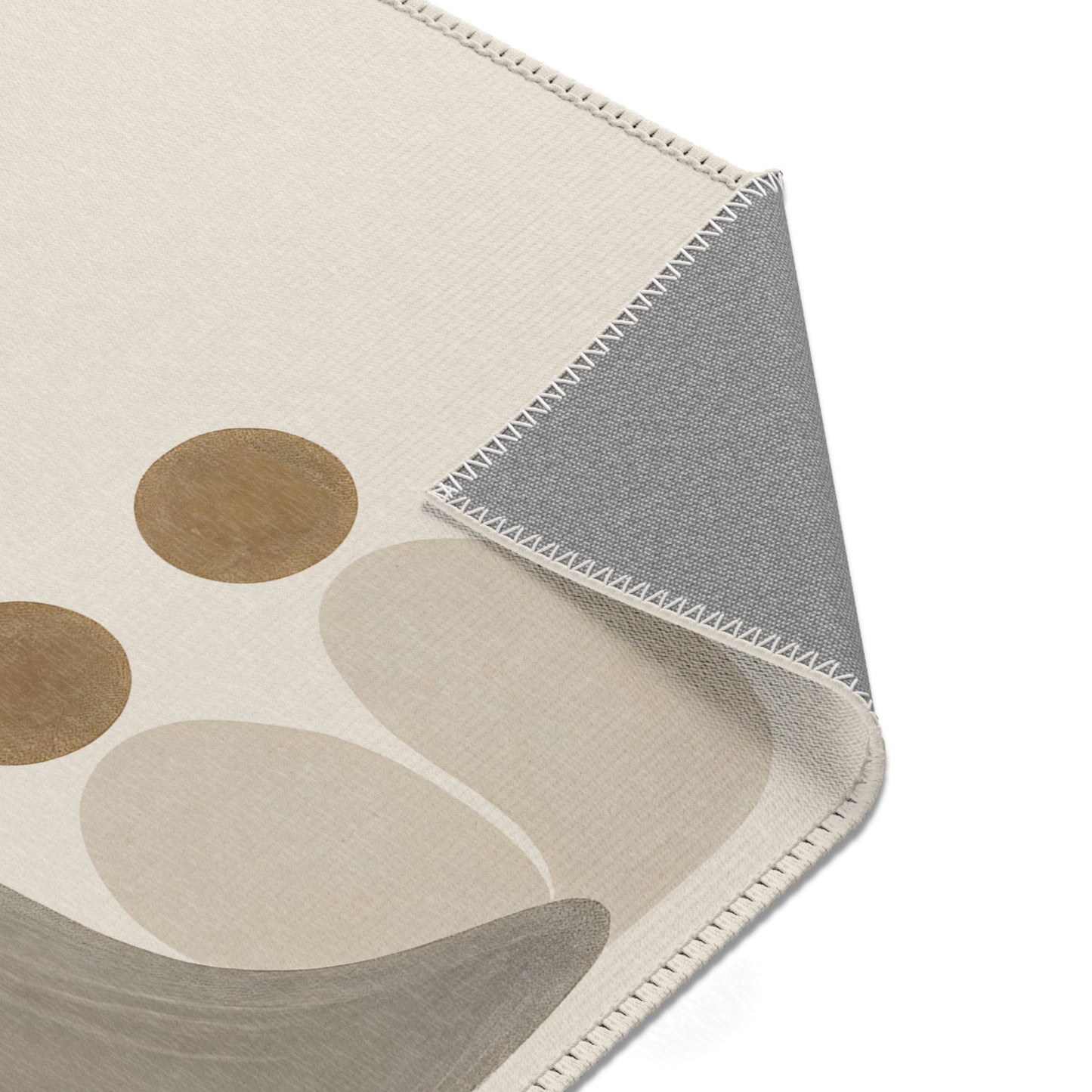 Japanese Zen Rug "En-no-wa" – Emotional Abstract Design for Living Room or Bedroom 