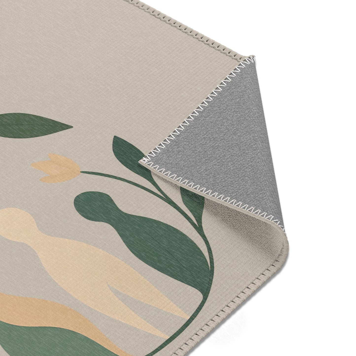 Botanical Rug “Awakening Roots” – Emotional Abstract Design for Living Room or Bedroom 