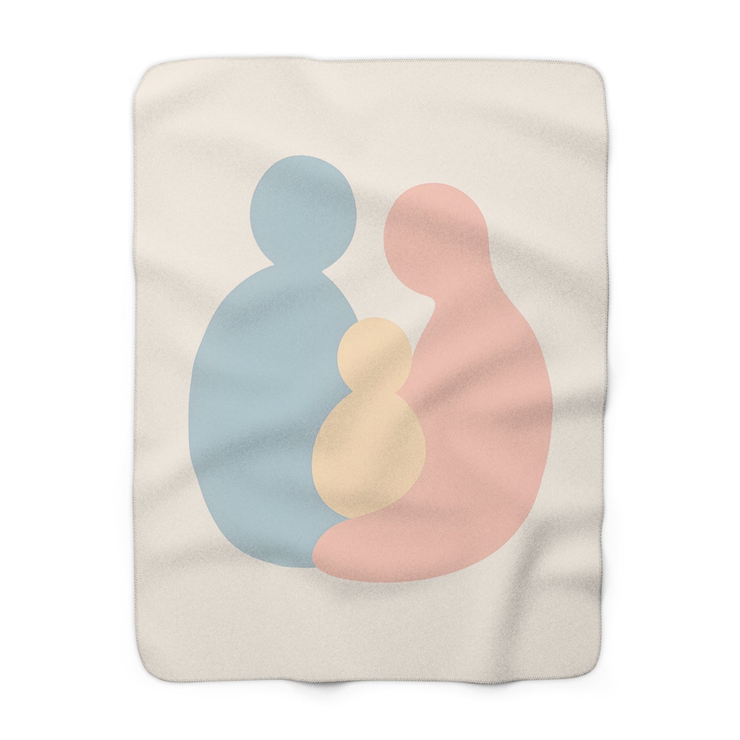 Plaid Sherpa Minimaliste – “Étreinte Familiale” 🧘‍♂️