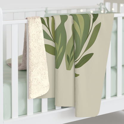 Plaid Sherpa Botanique – “Racines en Harmonie” 🌱