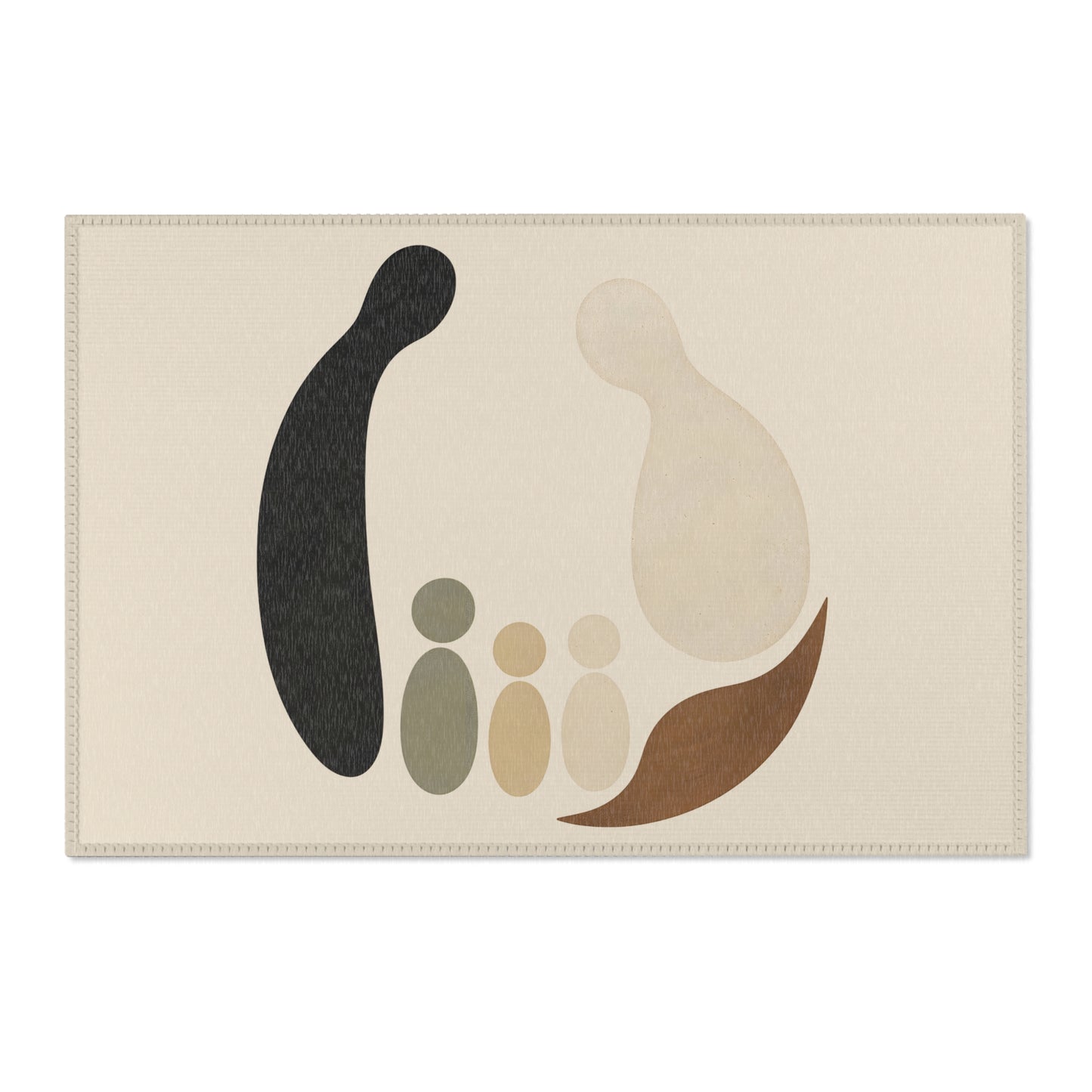 Japanese Zen Rug “Gokan” – Emotional Abstract Design for Living Room or Bedroom 
