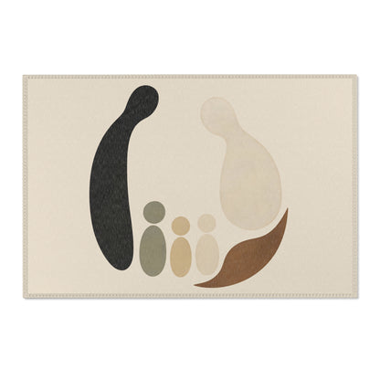 Japanese Zen Rug “Gokan” – Emotional Abstract Design for Living Room or Bedroom 
